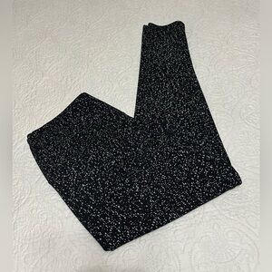 RACHEL ZOE “Like New” High Waisted Ponte Leggings Black and White Specks Size XL